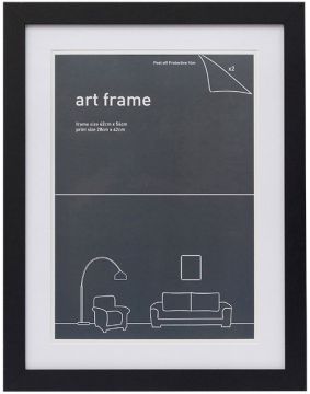  42 X 54 FRAME BLACK WITH DOUBLE MATS