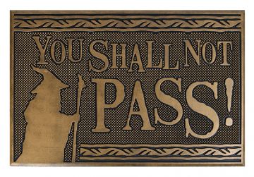 The Lord Of The Rings - You Shall Not Pass Rubber Door Mat