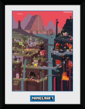 Minecraft - World Framed Print