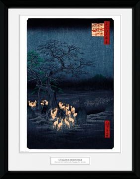 Hiroshige - New Years Eve Foxfires Framed Print