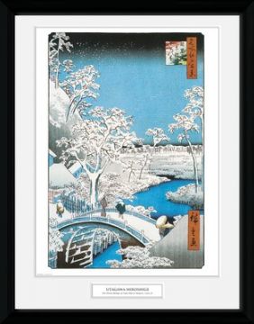 Hiroshige - The Drum Bridge Framed Print