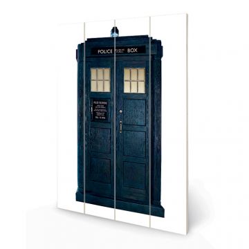 Doctor Who - Tardis White Wooden Wall Art